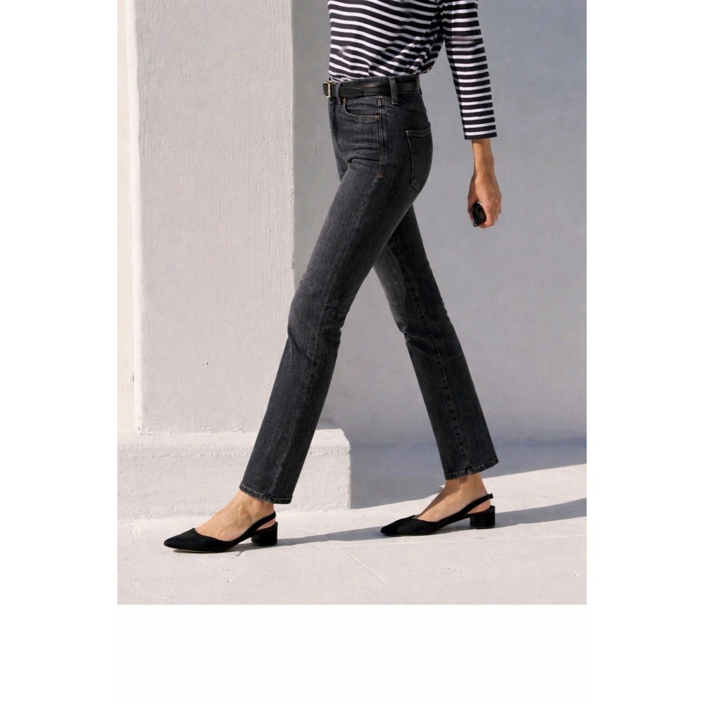 AYR The LaLa Straight Leg Jeans Made in LA Medium Washed Black Size 29